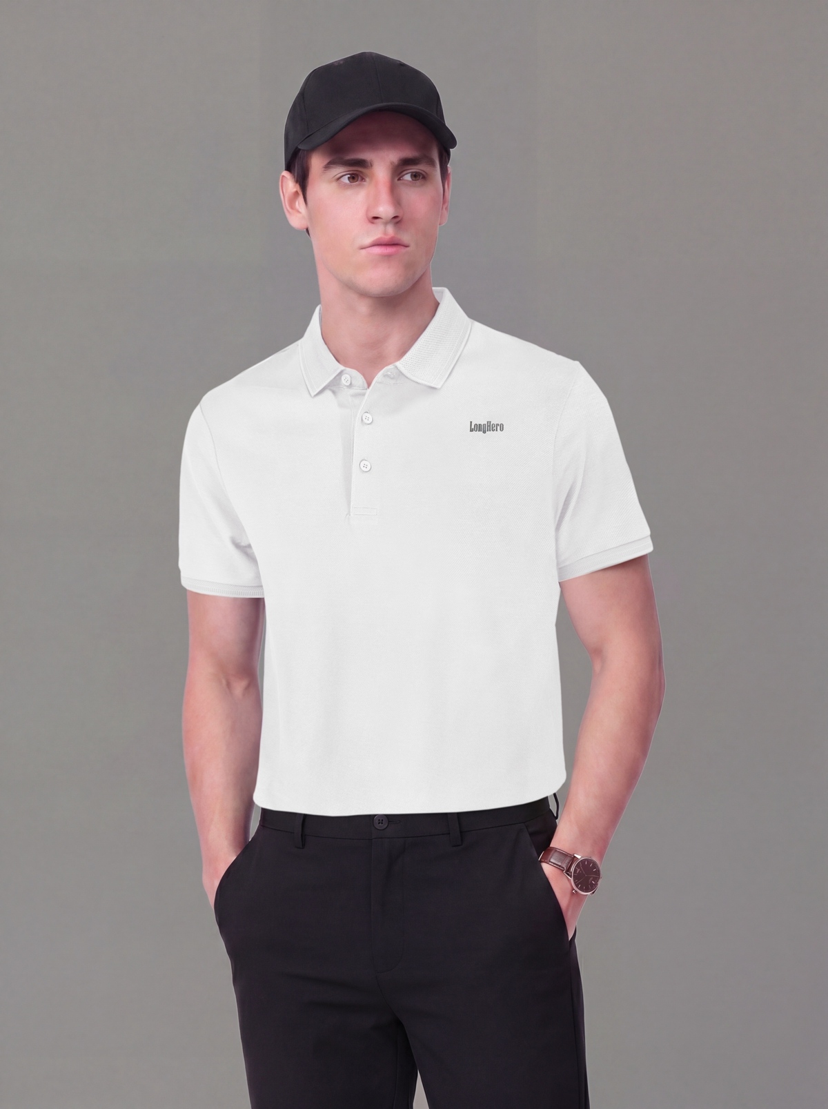 Men's business polo shirt LHMT004