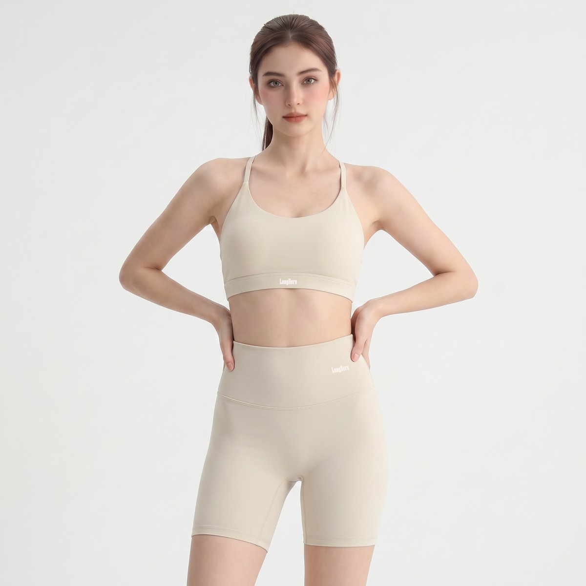 Yoga Back Strap Sports Tank Top Set LHNB008
