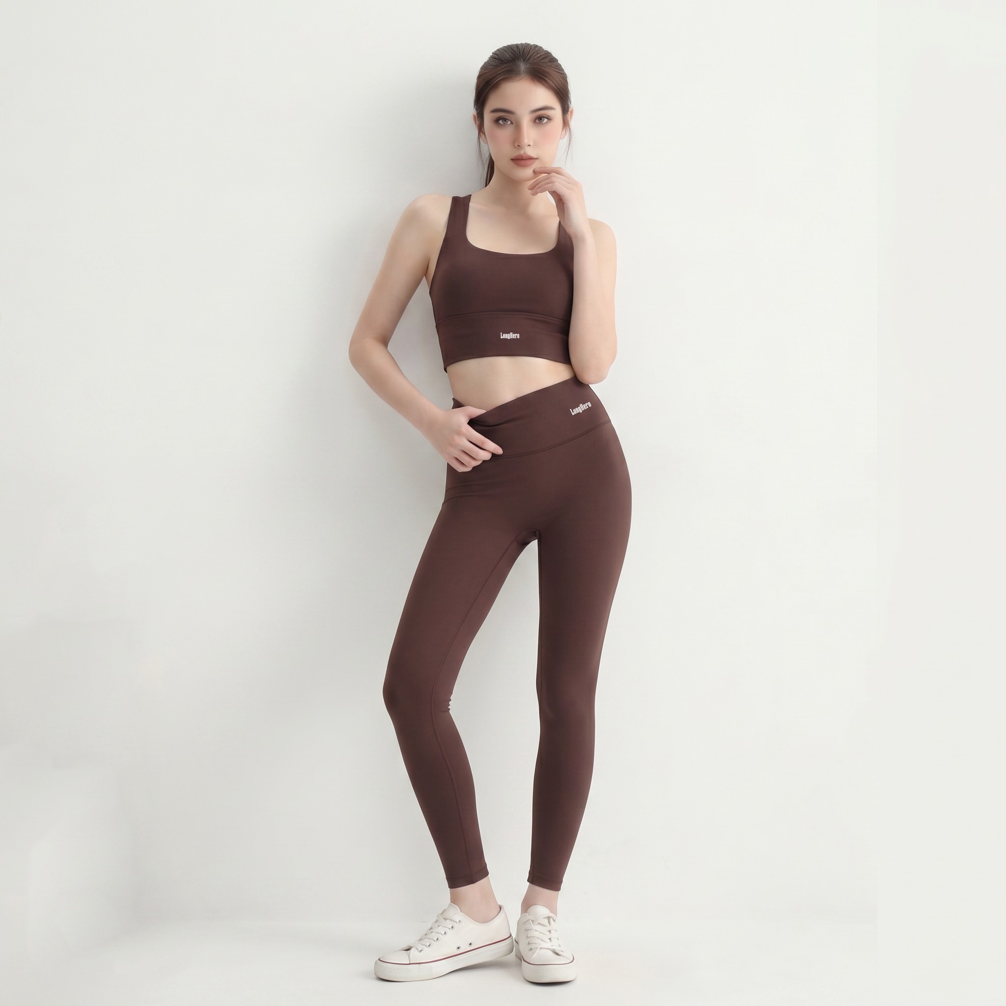 Twisted back small leg pants set LHNB015