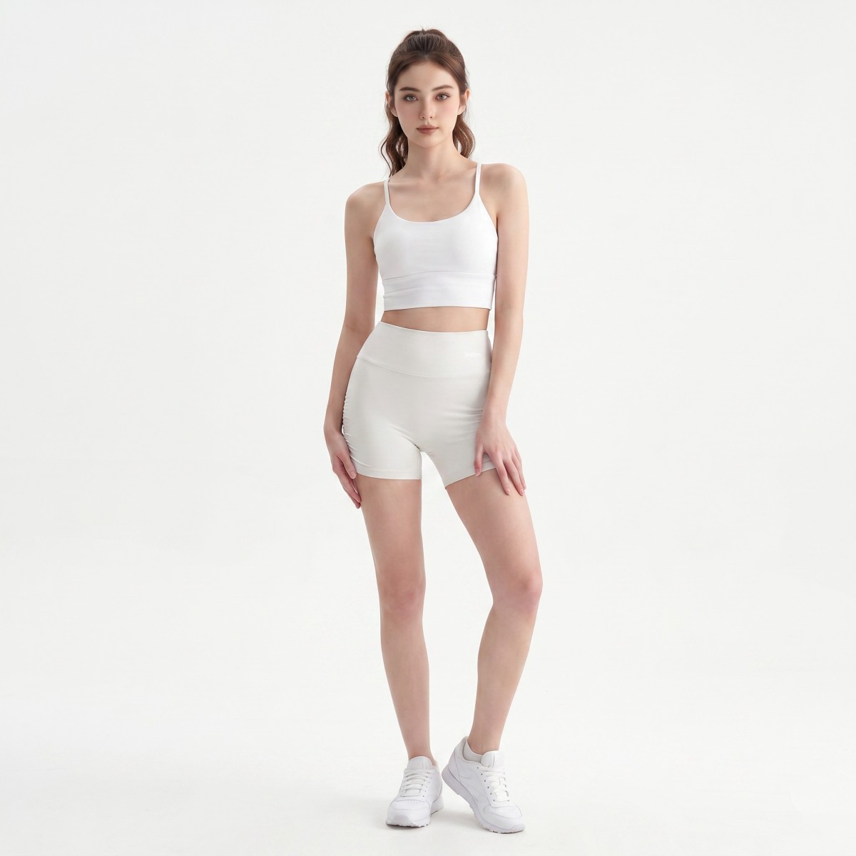Drawstring shorts, three part yoga pants LHNK107